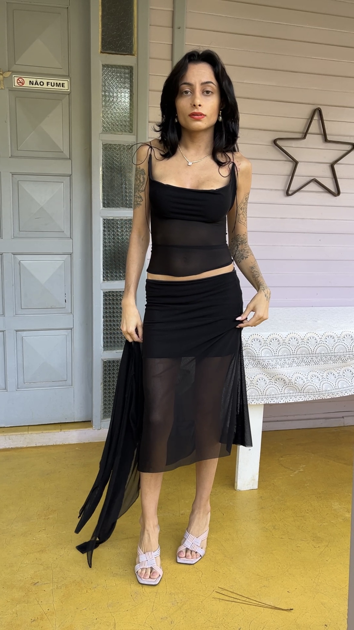 Blusa Tule Preto - Imagem 5