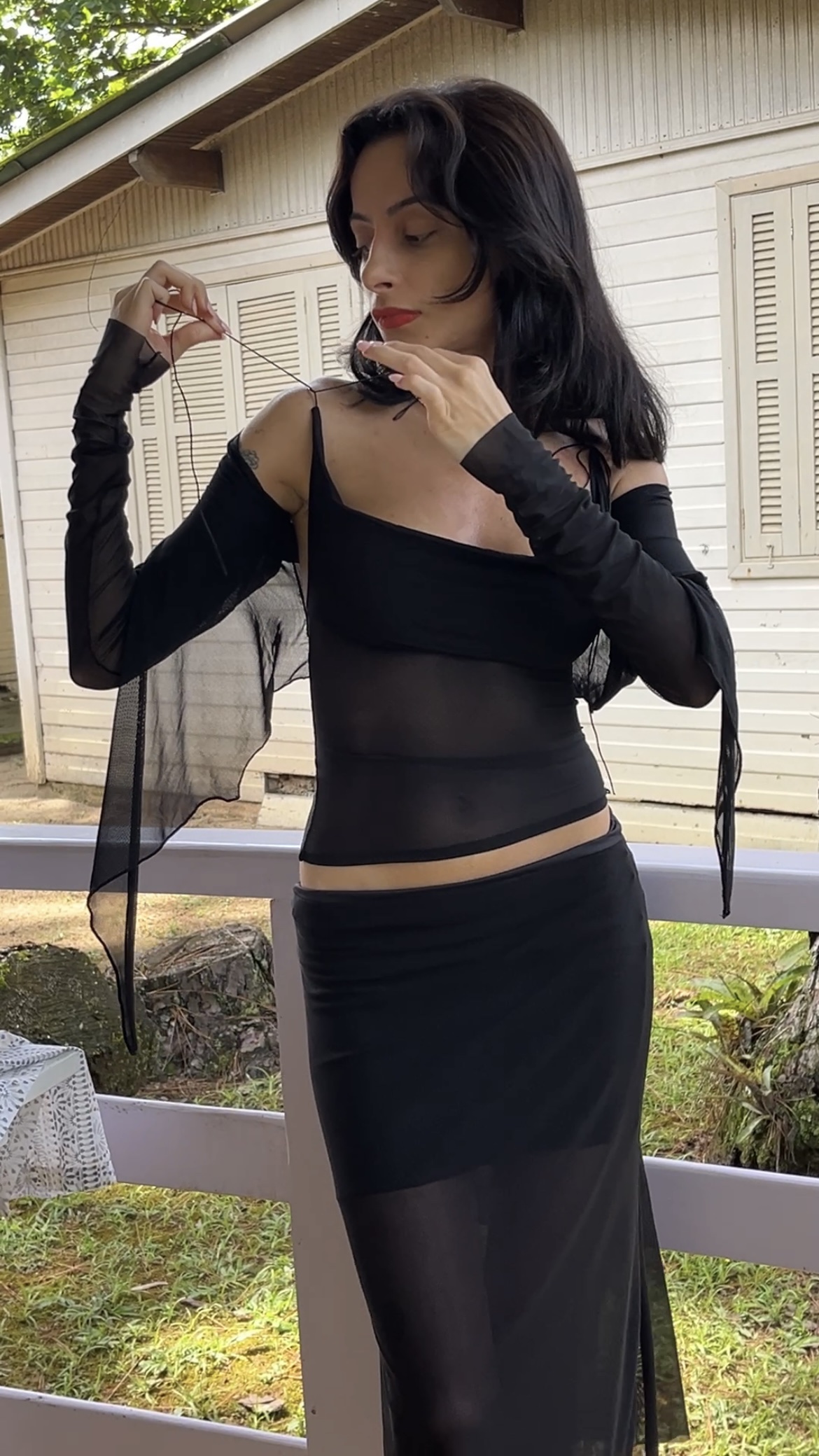 Blusa Tule Preto - Imagem 6