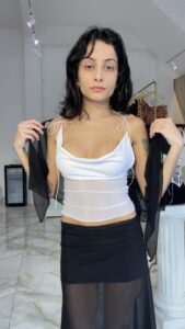 Blusa Tule Branco