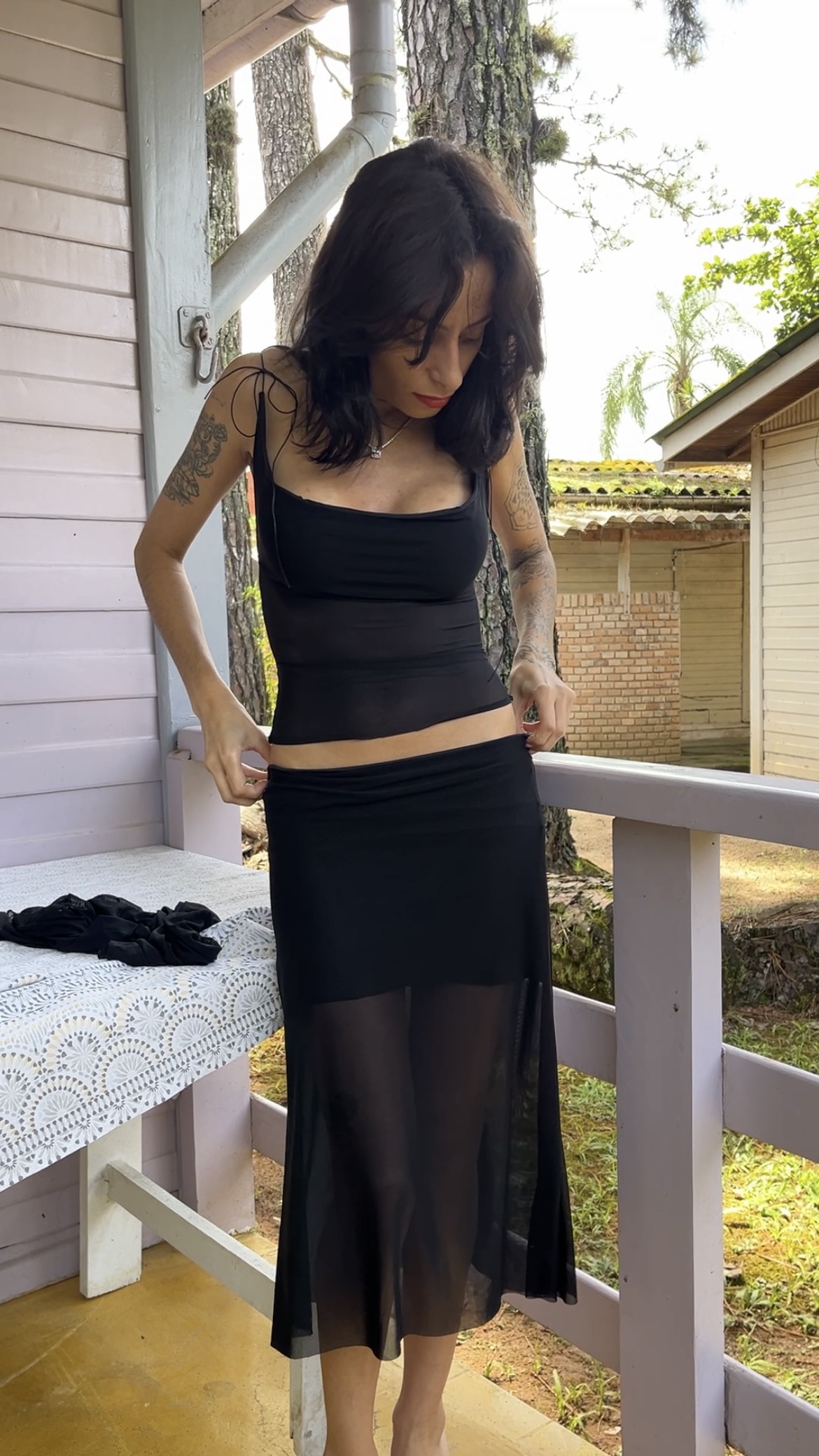 Blusa Tule Preto - Imagem 3