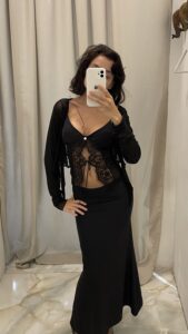 Conjunto Blusa Chiquet Saia Black