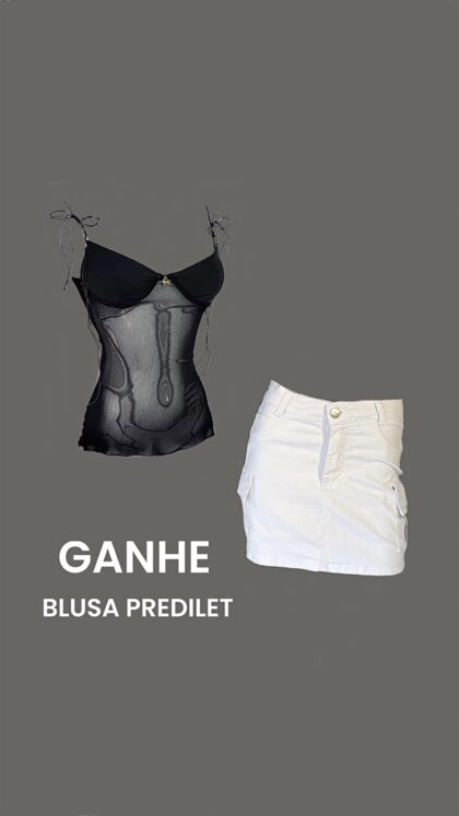 Saia Cargo = > Ganha Blusa Predilet