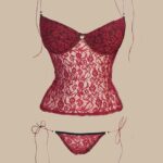 Blusa Bordue e Calcinha Bordue