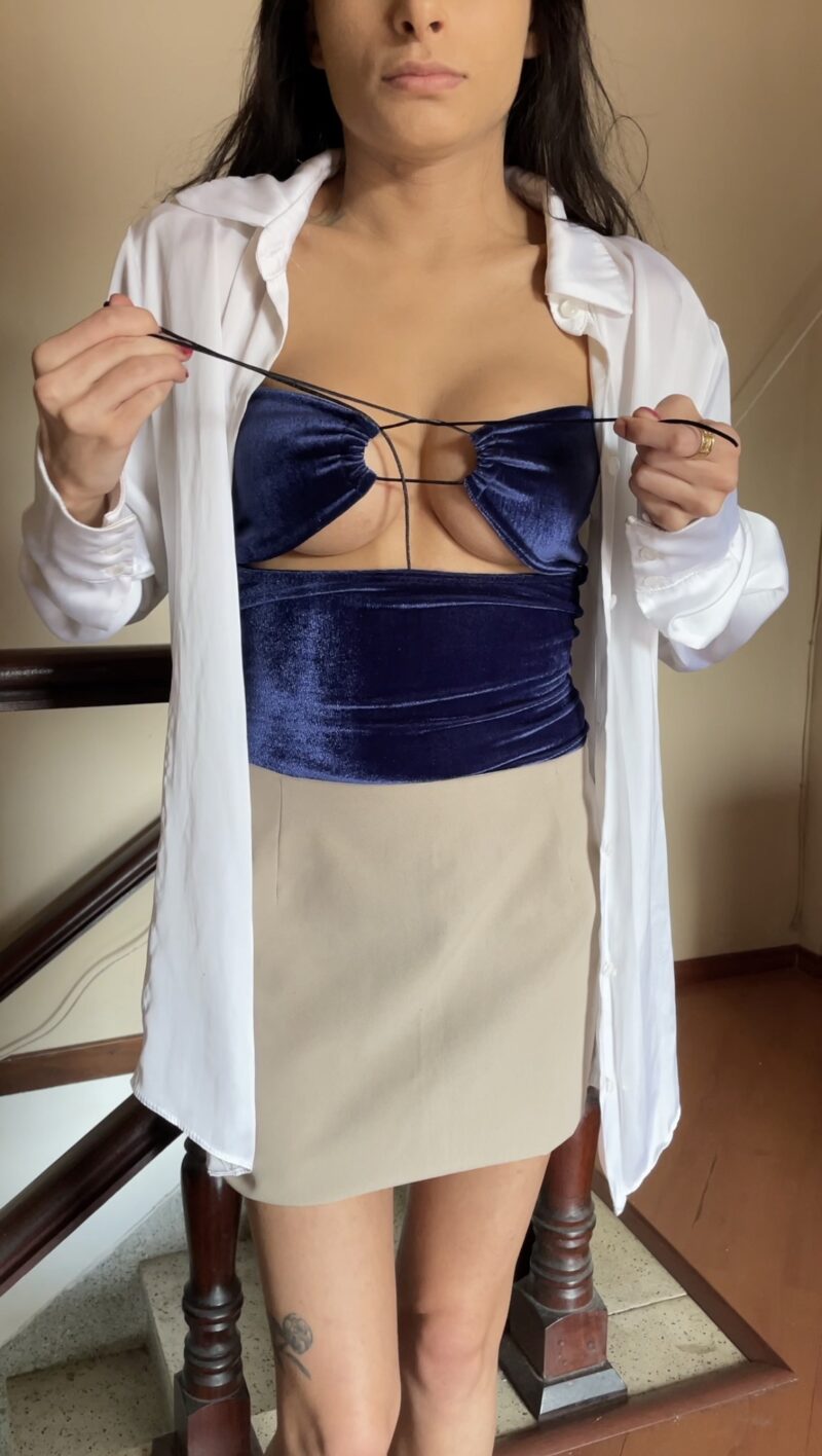 Body Velours Azul - Imagem 2