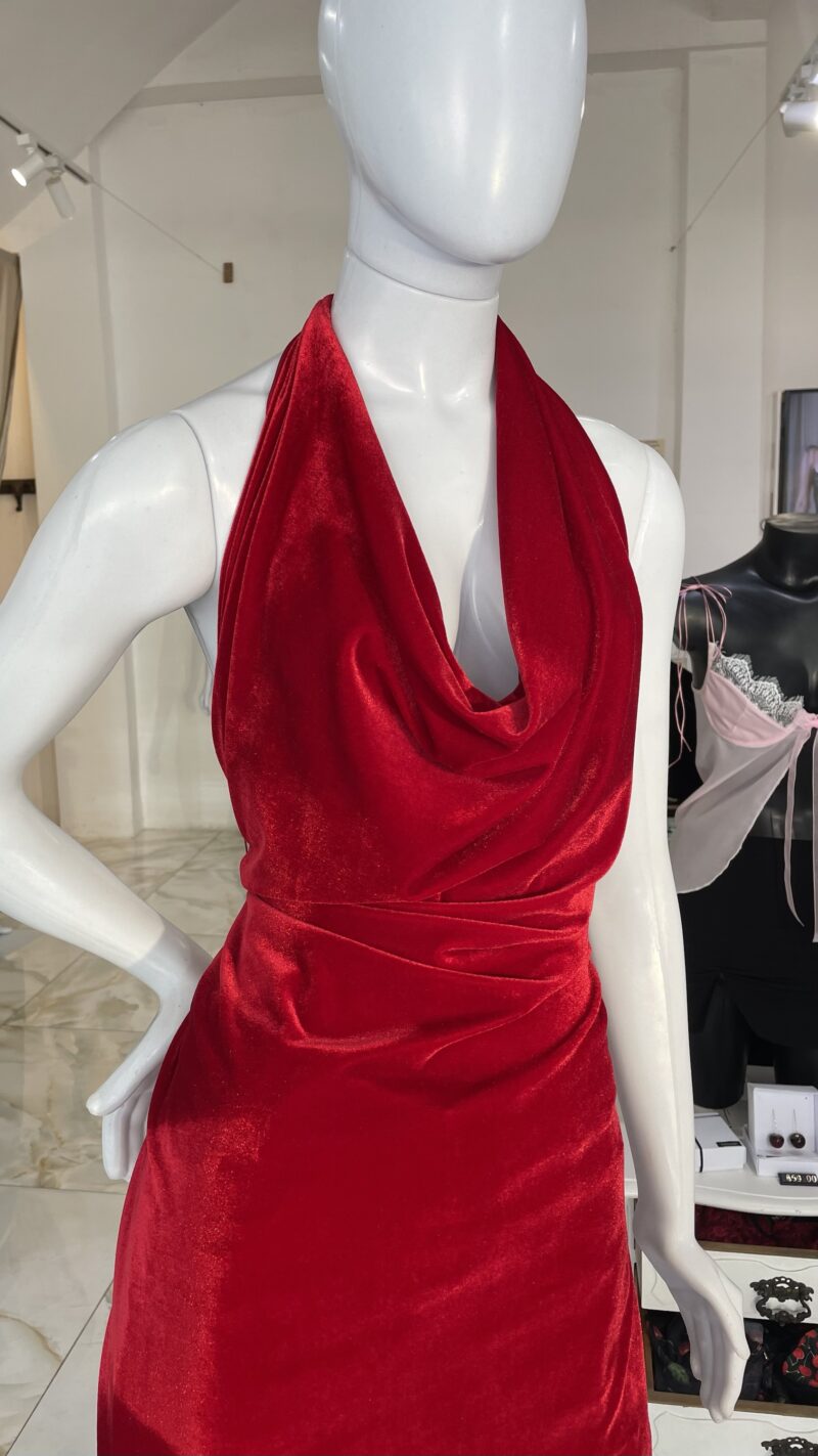 Vestido Velours Vermelho - Imagem 3