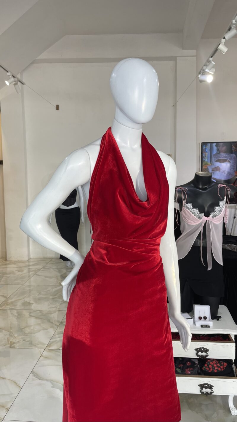 Vestido Velours Vermelho - Imagem 2