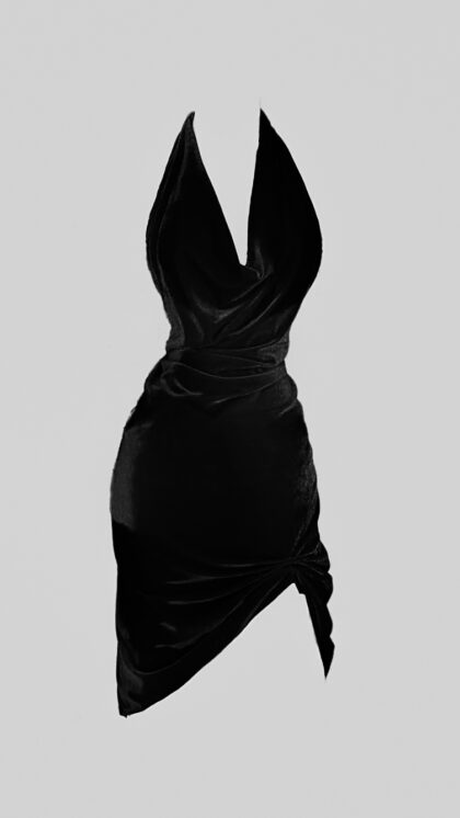 Vestido Velours Preto