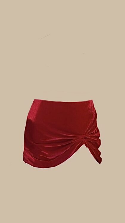 Saia Velours Lace Vermelho