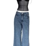 Conjunto Blusa Predilet e Calça Jeans Wide Leg Azul