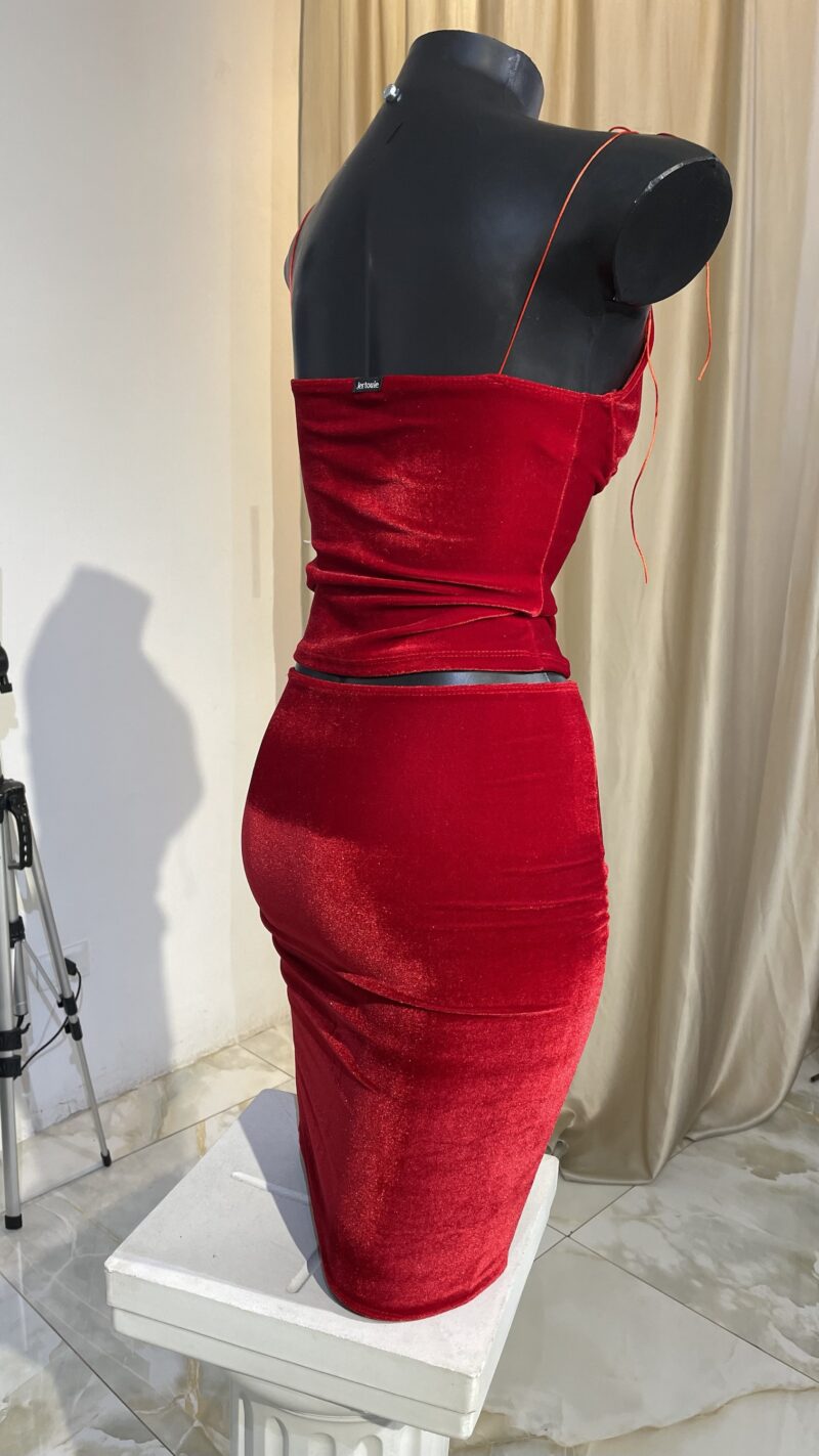 Conjunto Blusa Velours e Saia Lápis Velours - Imagem 3