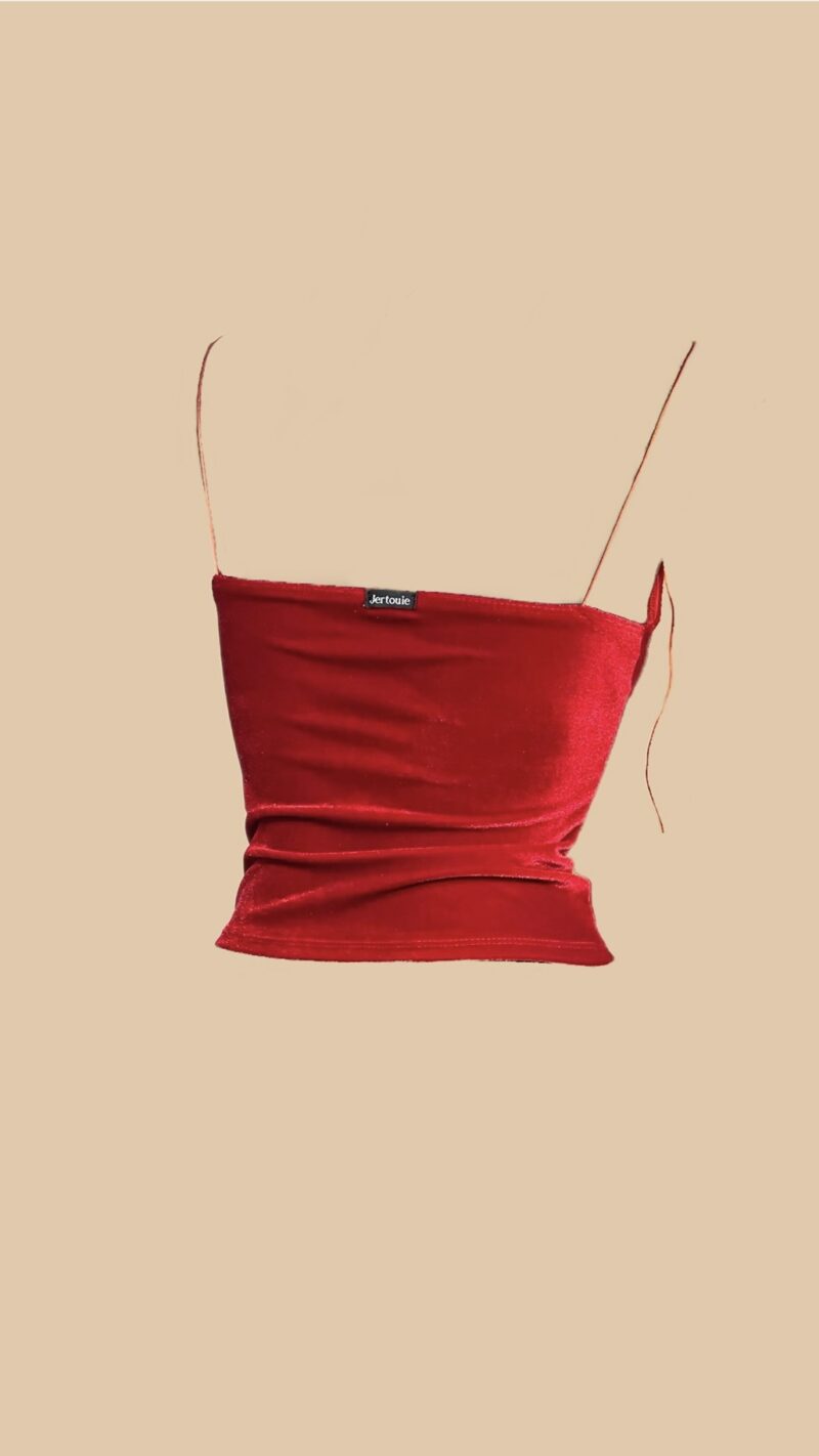 Blusa Velours Vermelha - Imagem 2
