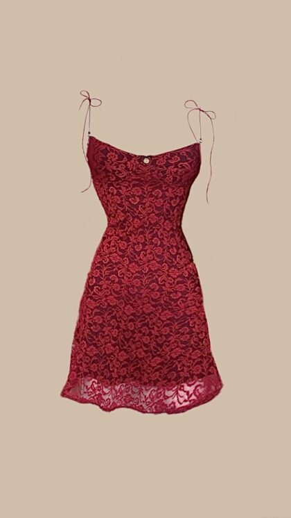 Vestido Vinho Alça fina