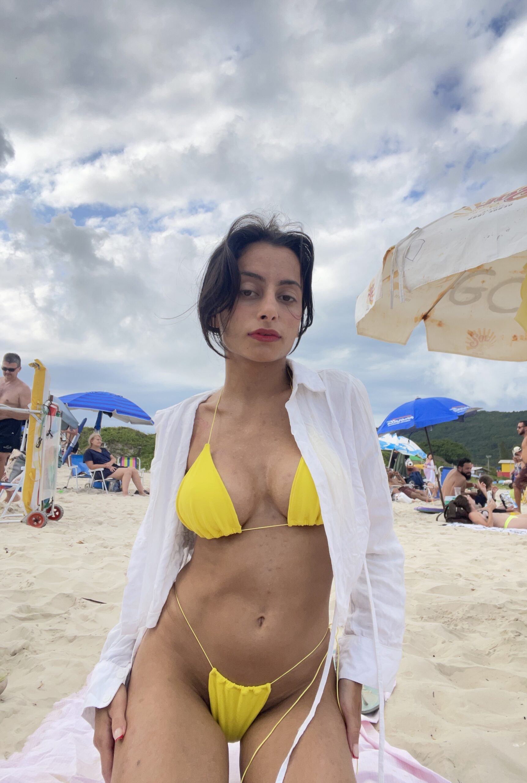 Biquini Fil de Tanga Amarelo - Imagem 2