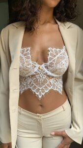 Cropped Taille Branco