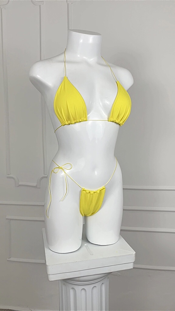 Biquini Fil de Tanga Amarelo - Imagem 7