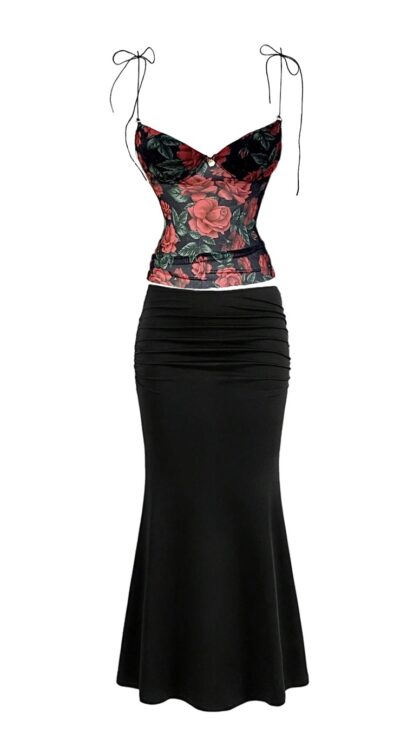 Conjunto Blusa Amor e Saia Black