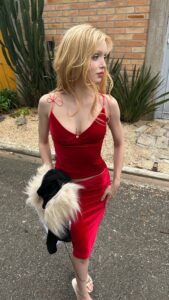 Blusa Velours Vermelho