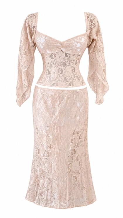 Conjunto Vintage Bege