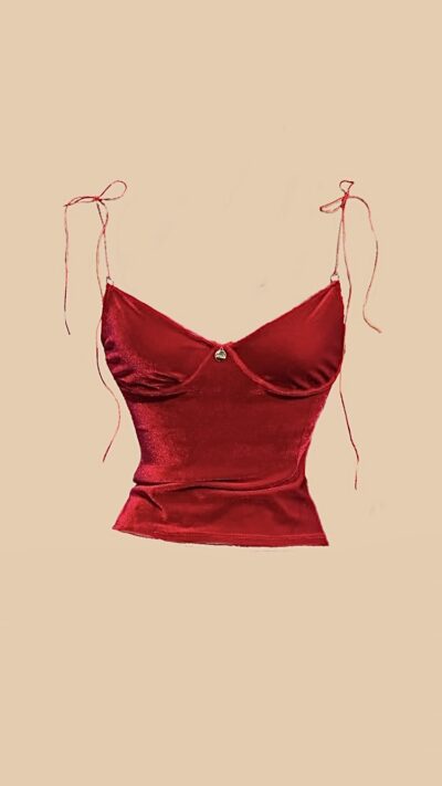 Blusa Velours Vermelho