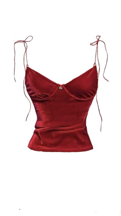 Blusa Velours Vermelho