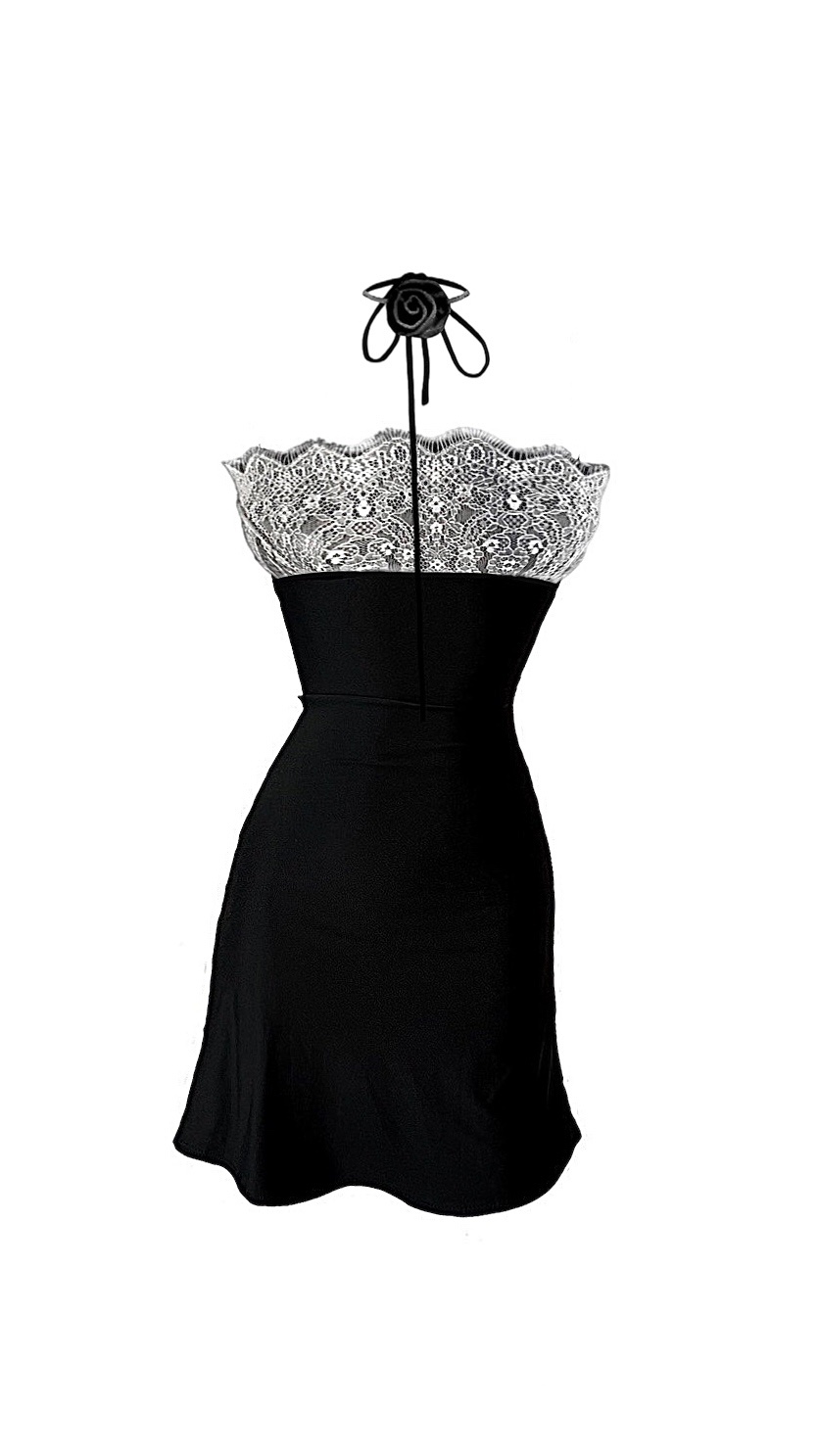 Vestido Francesa e Colar Roseta Preto - Imagem 2