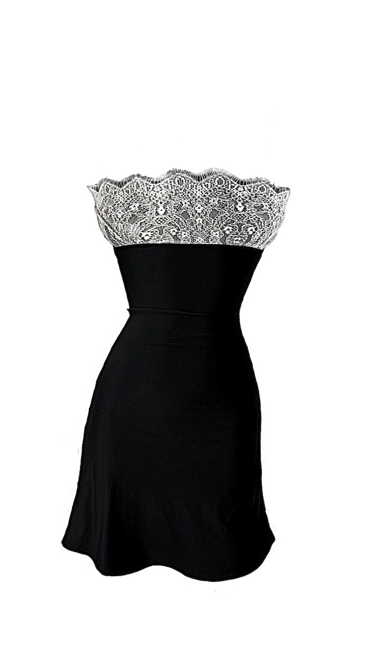 Vestido Francesa e Colar Roseta Preto - Imagem 4