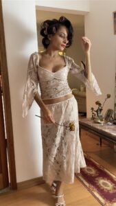 Conjunto Vintage Bege