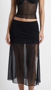 Saia Midi Fendet Tule