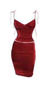 Conjunto Velours Vermelho