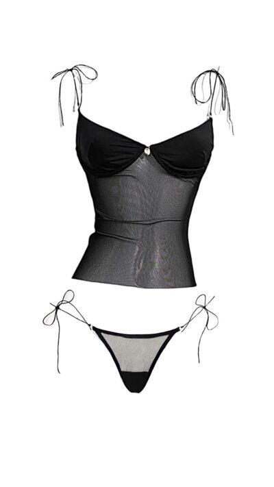 Blusa Predilet e Calcinha Tule Preto