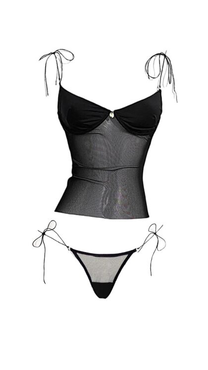 Blusa Predilet e Calcinha Tule Preto