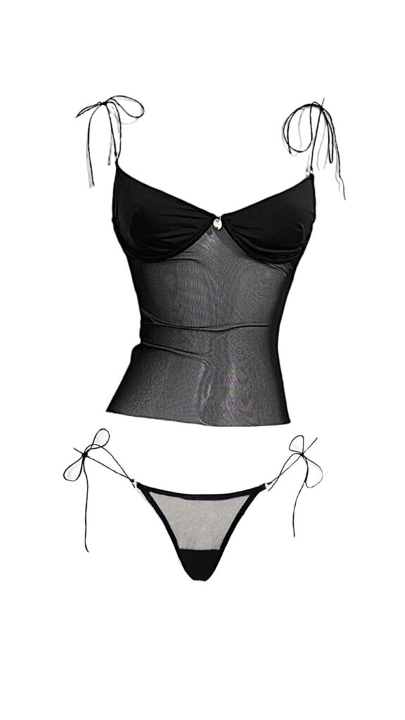Blusa Predilet e Calcinha Tule Preto