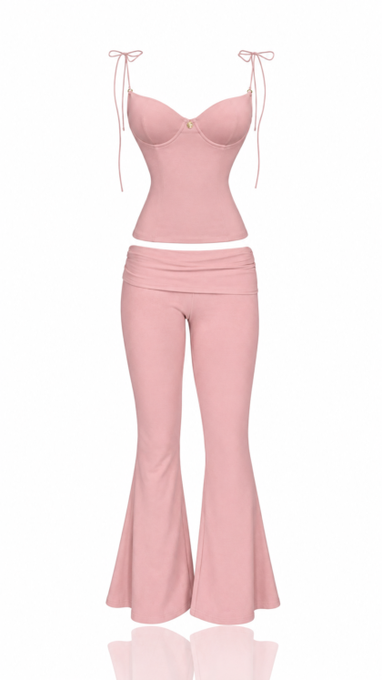 Conjunto Blusa Tulipe e Calça Coquette