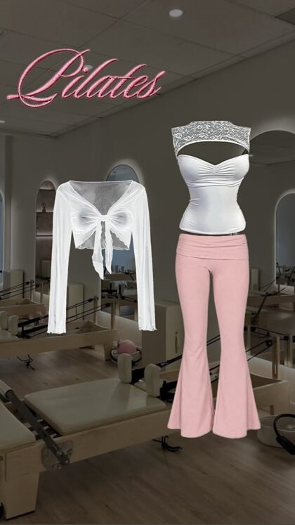 Conjunto Blusa After Branco e Calça Coquette Rosa e Blusa Babe Branco